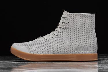 Nobull High-Top Arctic Suede Trainer Fitness Schoenen Dames Grijs Bruin | 236140-AFS