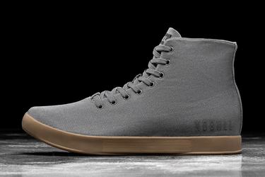 Nobull High-Top Canvas Trainer Fitness Schoenen Heren Donkergrijs | 125786-MNL