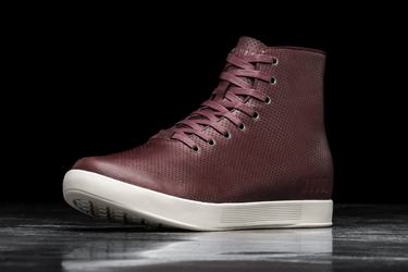 Nobull High-Top Leather Trainer Fitness Schoenen Dames Bordeaux | 618902-LZY