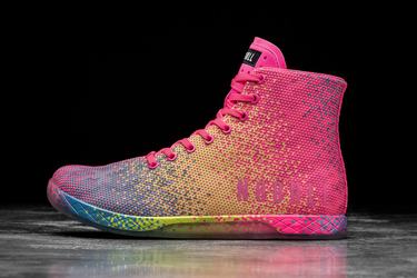 Nobull High-Top Neon Trainer Fitness Schoenen Dames Roze | 481372-KOM