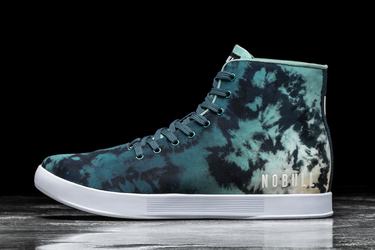 Nobull High-Top Tie-Dye Canvas Trainer Fitness Schoenen Heren Turquoise | 145907-ZIM