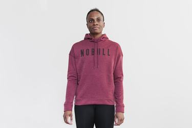 Nobull Hoodie Dames Donkerrood | 732809-SCH