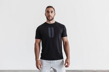 Nobull Horns T-shirts Heren Zwart | 047253-NVX