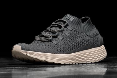 Nobull Knit Runner Loopschoenen Heren Donkergrijs Wit | 652318-GPL