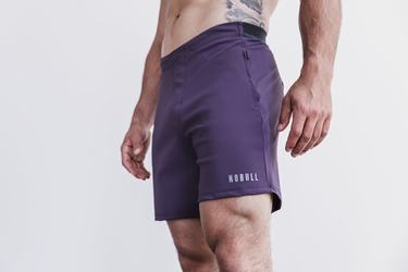 Nobull Lightweight 7" Korte Broek Heren Donkerpaars | 549328-MHY