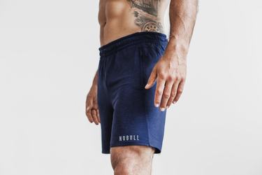 Nobull Lightweight Knit 7" Korte Broek Heren Donkerblauw | 945120-BPZ