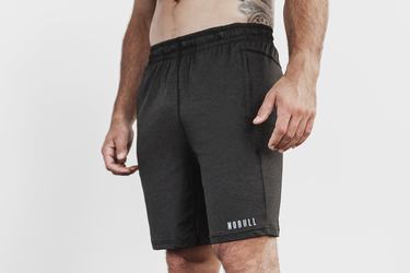 Nobull Lightweight Knit 9" Korte Broek Heren Zwart | 035672-SOQ