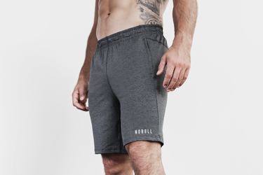 Nobull Lightweight Knit 9" Korte Broek Heren Grijs | 452178-NKJ