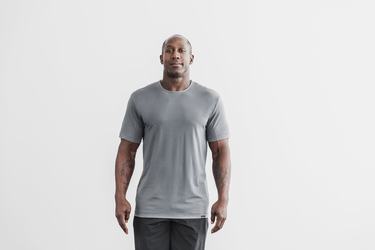 Nobull Lightweight T-shirts Heren Donkergrijs | 972351-WQM