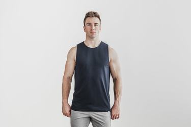 Nobull Lightweight Tank Tanktop Heren Donkerblauw | 964830-JLU