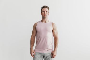 Nobull Lightweight Tank Tanktop Heren Roze | 057824-AWX