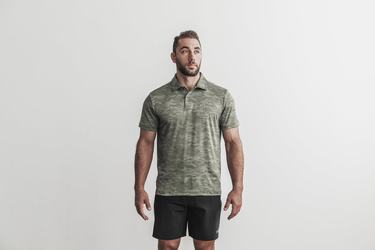 Nobull Lightweight Textured Polo T-shirts Heren Camo | 916872-XCY