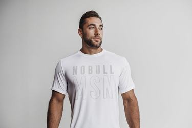 Nobull (Madison) T-shirts Heren Wit | 029847-JGF