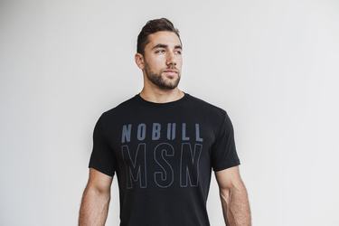 Nobull (Madison) T-shirts Heren Zwart | 895162-GBN