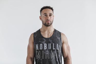 Nobull Miami Tank Tanktop Heren Grijs | 849320-LAS