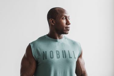 Nobull Mouwloos T-shirts Heren Blauw | 427159-AHD