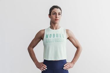 Nobull Muscle California Tank Tanktop Dames Groen | 105287-ALH