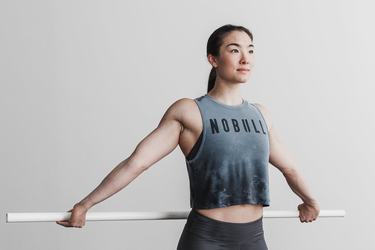 Nobull Muscle Dip-Dye Tank Tanktop Dames Blauw | 503962-LSR