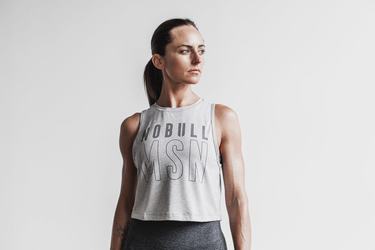 Nobull Muscle Tank (Madison) Tanktop Dames Lichtgrijs | 301657-XVN