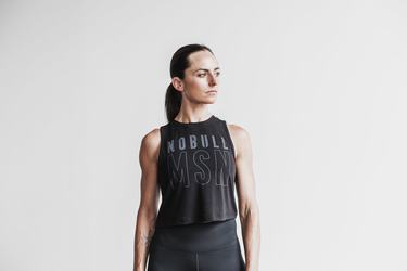 Nobull Muscle Tank (Madison) Tanktop Dames Zwart | 504319-ZQY