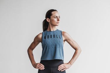 Nobull Muscle Tank (Madison) Tanktop Dames Diepturquoise | 691437-EJL