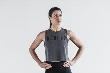 Nobull Muscle Tank Tanktop Dames Diepgrijs | 593172-ZHD