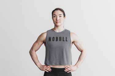 Nobull Muscle Tank Tanktop Dames Donkergrijs | 640781-QNZ