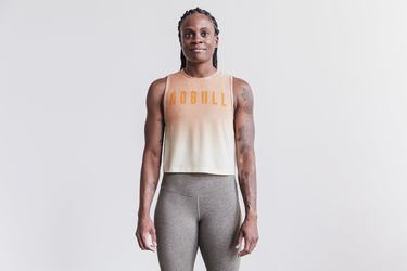 Nobull Muscle Tank Tanktop Dames Geel | 549837-TVS