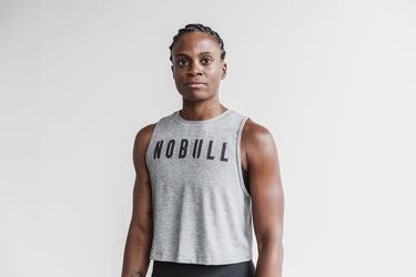 Nobull Muscle Tank Tanktop Dames Grijs | 829574-AEC