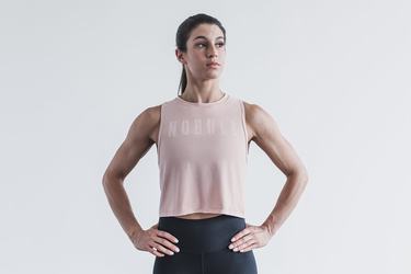 Nobull Muscle Tank Tanktop Dames Roze | 436951-IGN