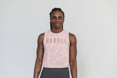 Nobull Muscle Tank Tanktop Dames Roze Roze | 270634-NTF