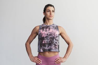 Nobull Muscle Tank Tie-Dye Tanktop Dames Roze Zwart | 073146-TFK