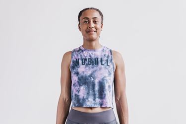 Nobull Muscle Tank Tie-Dye Tanktop Dames Roze | 438527-LUX