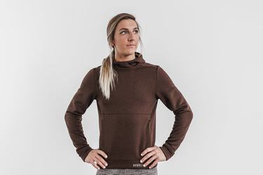 Nobull Performance Hoodie Dames Koffie | 856917-VHX