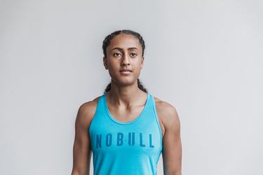 Nobull Racerback Tank Neon Tanktop Dames Blauw | 648913-IXP