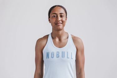 Nobull Racerback Tank Tanktop Dames Blauw | 589237-DEQ