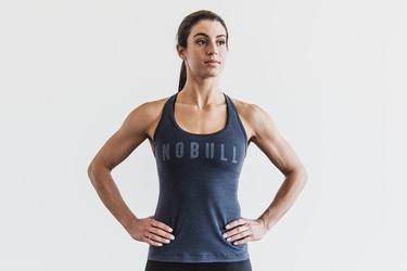 Nobull Racerback Tank Tanktop Dames Donkerblauw | 152069-TQC