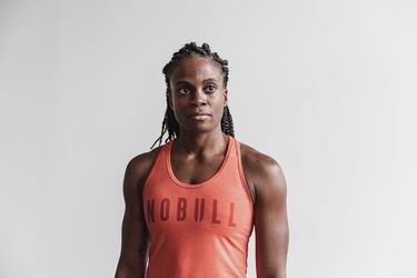 Nobull Racerback Tank Tanktop Dames Oranje | 640359-LOK