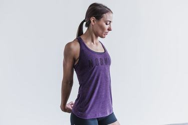 Nobull Racerback Tank Tanktop Dames Paars | 256109-OTC