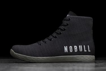 Nobull Superfabric High-Top Trainer Fitness Schoenen Dames Zwart Donkergroen | 872435-EBM