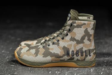 Nobull Superfabric High-Top Woodland Trainer Fitness Schoenen Dames Camo | 108465-XIN