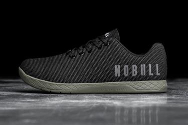 Nobull Superfabric Trainer Fitness Schoenen Dames Zwart Donkergroen | 019832-SYA