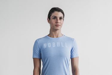 Nobull T-shirts Dames Blauw | 134289-GLC