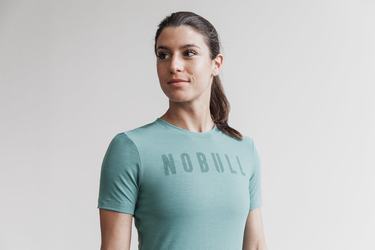 Nobull T-shirts Dames Blauw | 371806-HDP