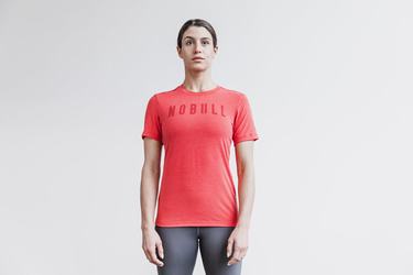 Nobull T-shirts Dames Rood | 815790-NWF