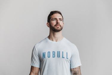 Nobull T-shirts Heren Blauw | 189346-MTP