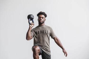 Nobull T-shirts Heren Bruin | 354978-RCT