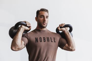 Nobull T-shirts Heren Bruin | 934615-JDW