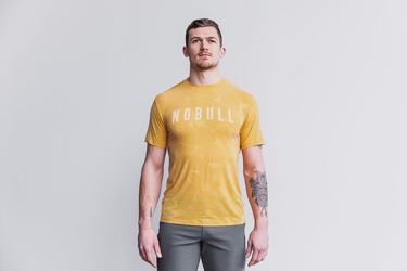 Nobull T-shirts Heren Geel | 368251-LYF