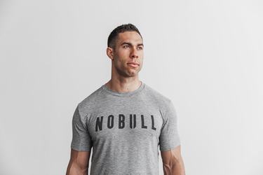 Nobull T-shirts Heren Grijs | 872364-ZAY